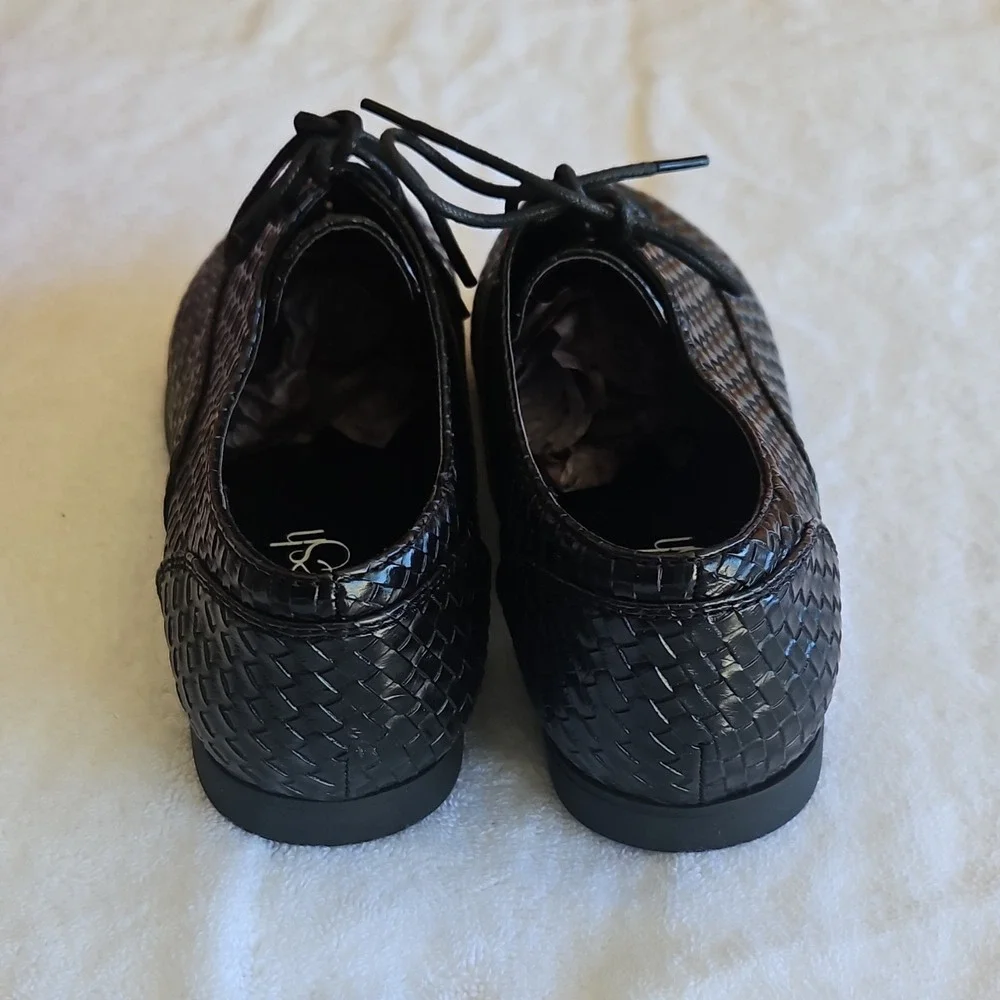 Refresh Hugo Black Woven Oxford Lace Up Men's Shoes US/AU Size 10‎